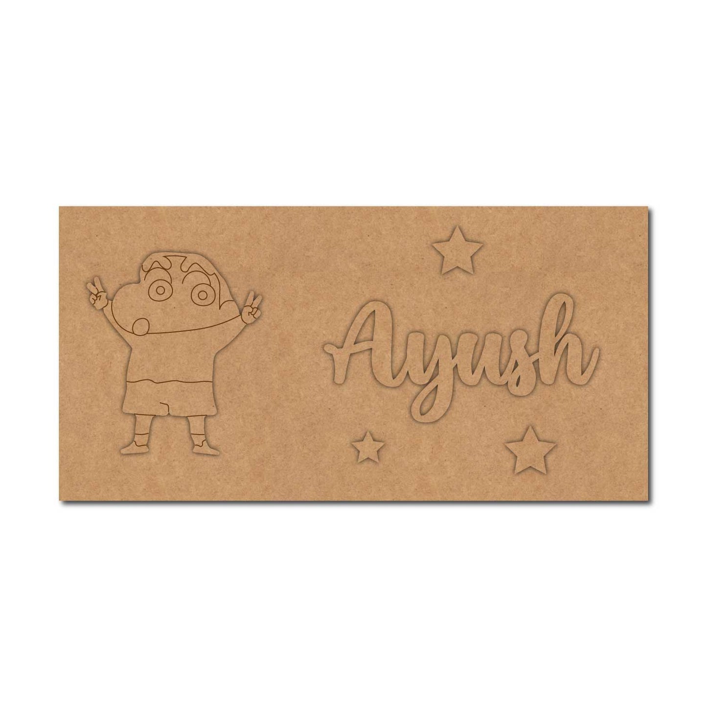 Shinchan Kids Nameplate MDF Design 1