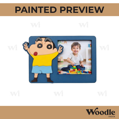 Shinchan Three Layered Photo Frame MDF Design 1