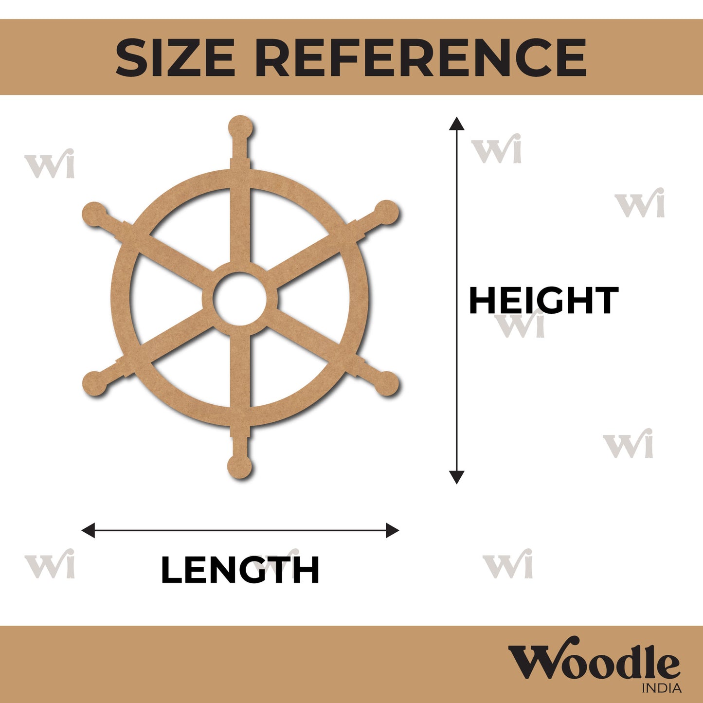 Ship Steering Wheel Cutout MDF Design 2