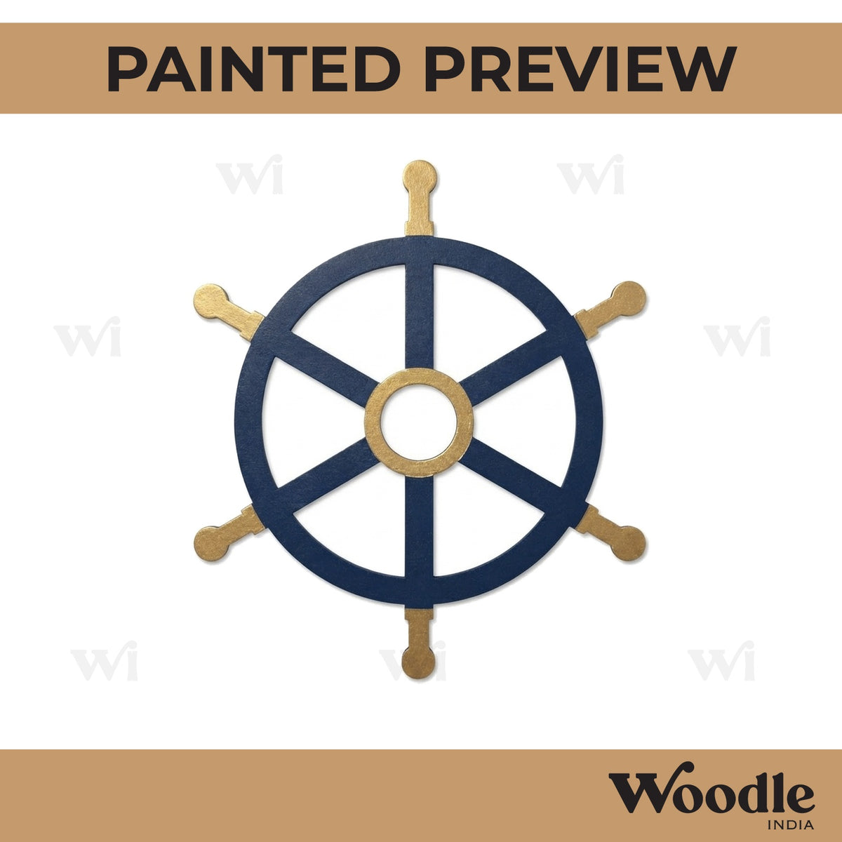 Ship Steering Wheel Cutout MDF Design 2