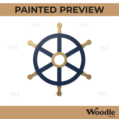 Ship Steering Wheel Cutout MDF Design 2