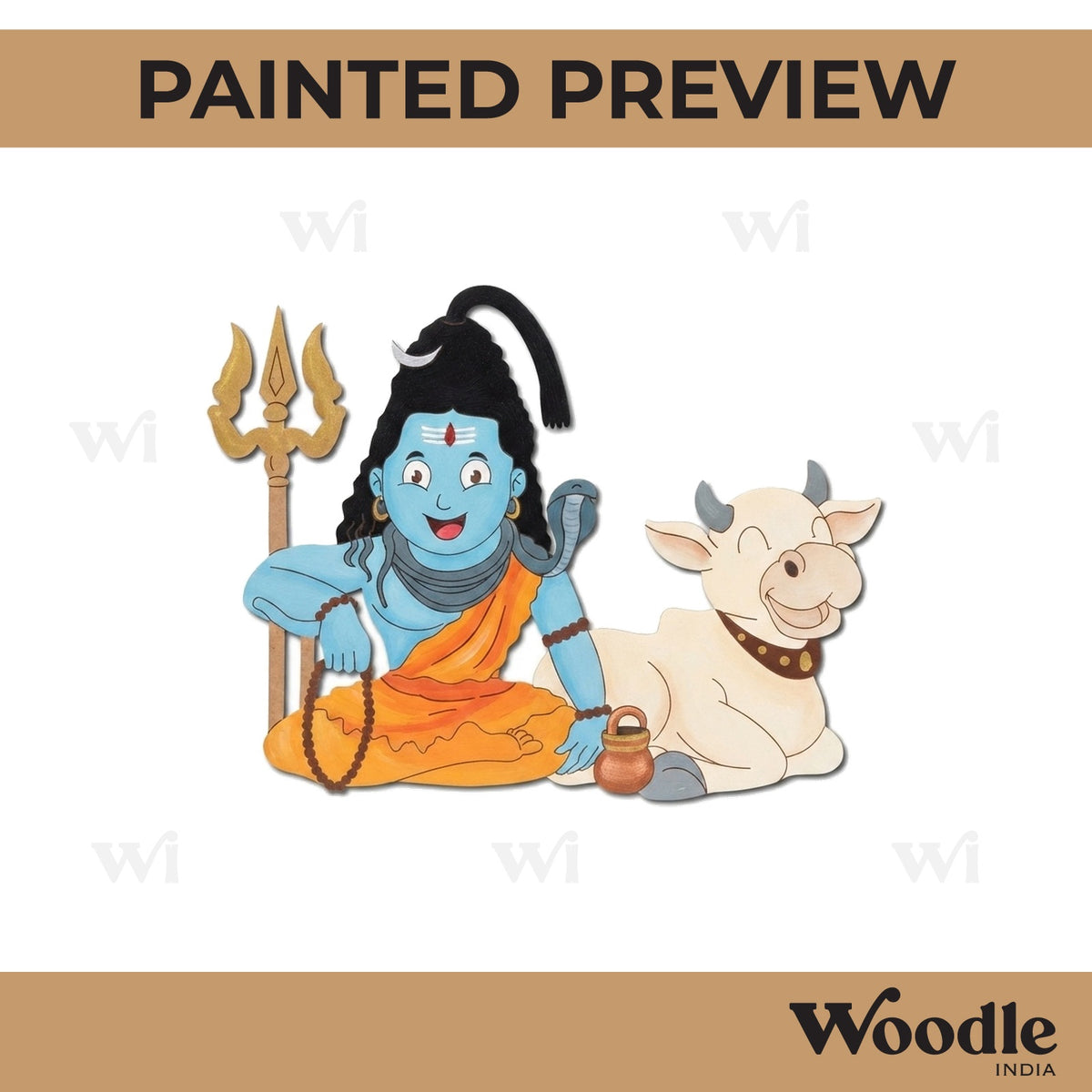 Shiv Ji And Nandi Pre Marked MDF Design 2