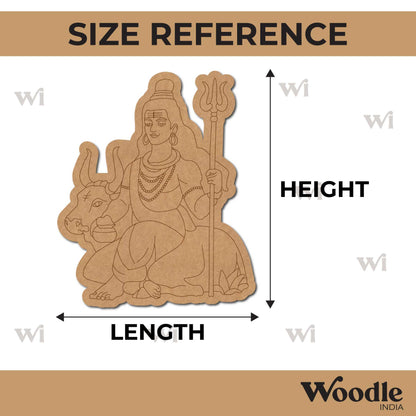 Shiv Ji And Nandi Pre Marked MDF Design 3