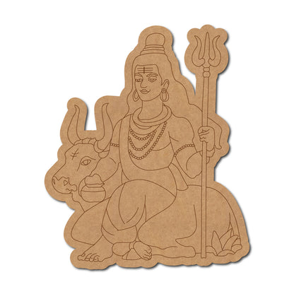 Shiv Ji And Nandi Pre Marked MDF Design 3