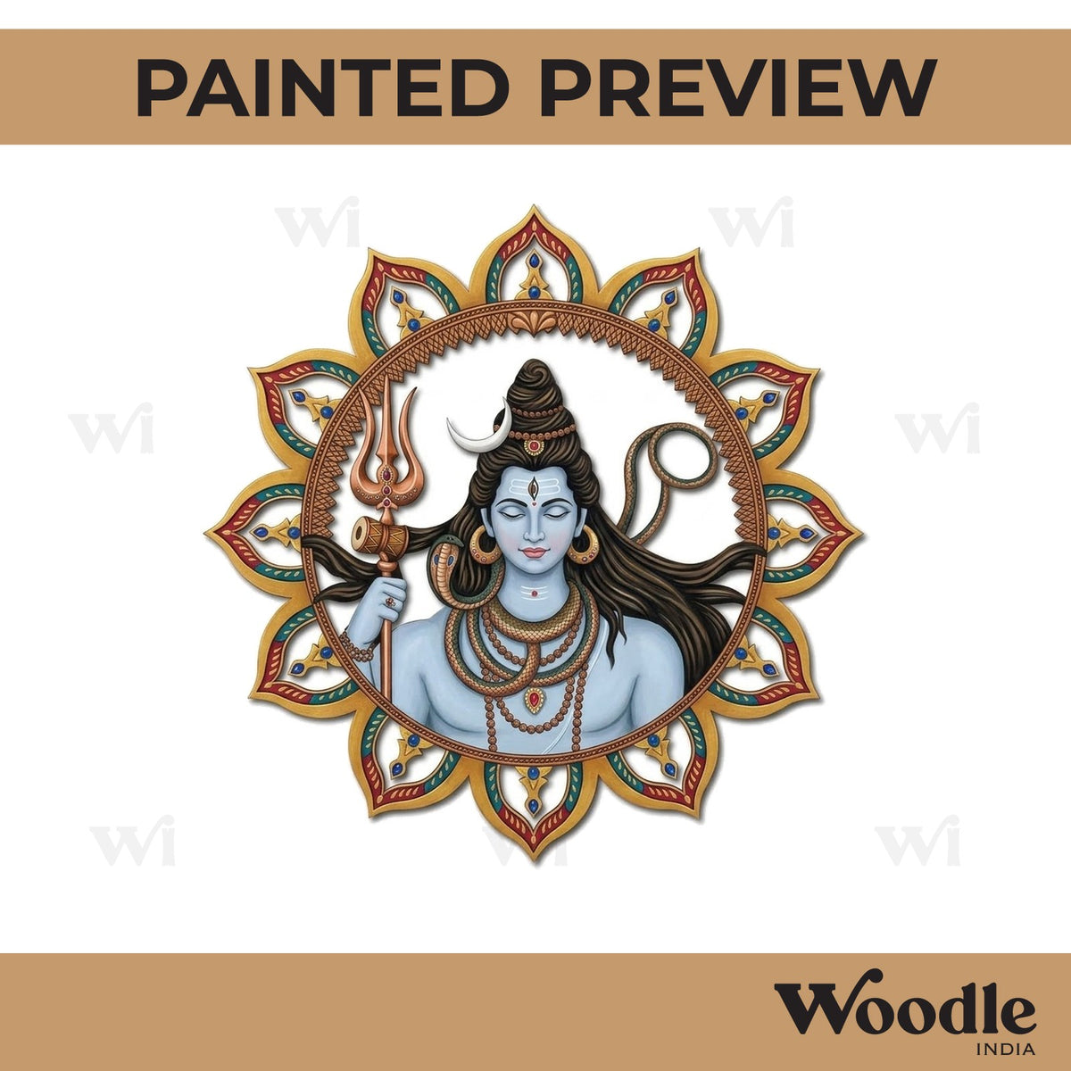 Shiv Ji Mandala Pre Marked Base MDF Design 2
