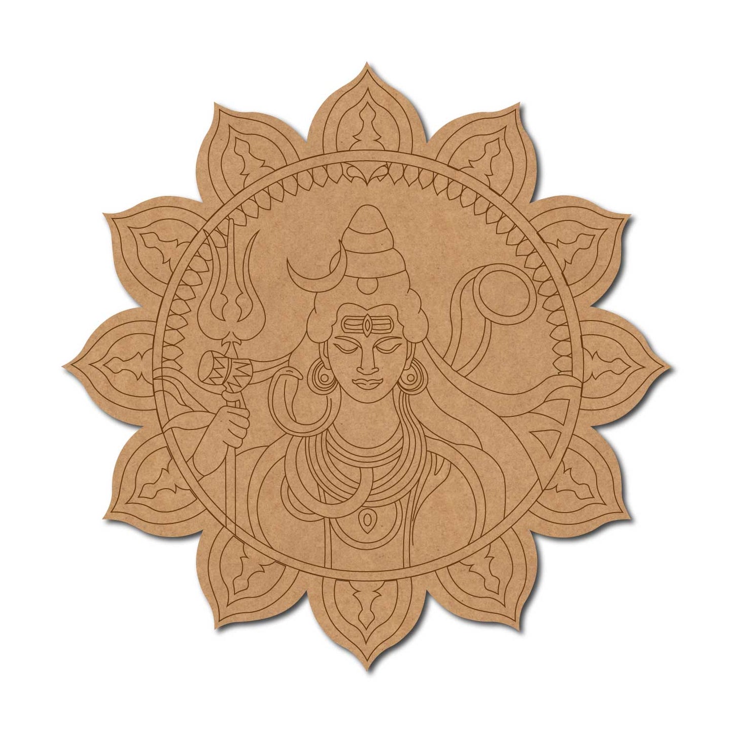 Shiv Ji Mandala Pre Marked Base MDF Design 3