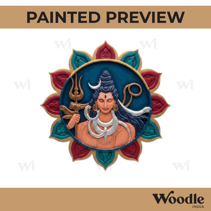 Shiv Ji Mandala Two Layered Base MDF Design 1