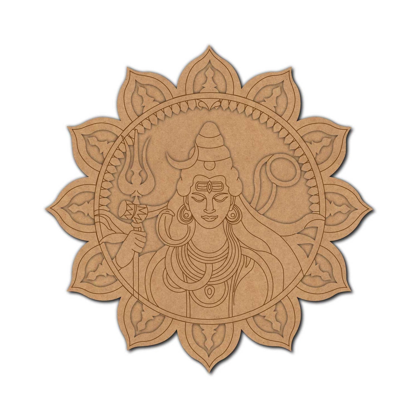 Shiv Ji Mandala Two Layered Base MDF Design 1