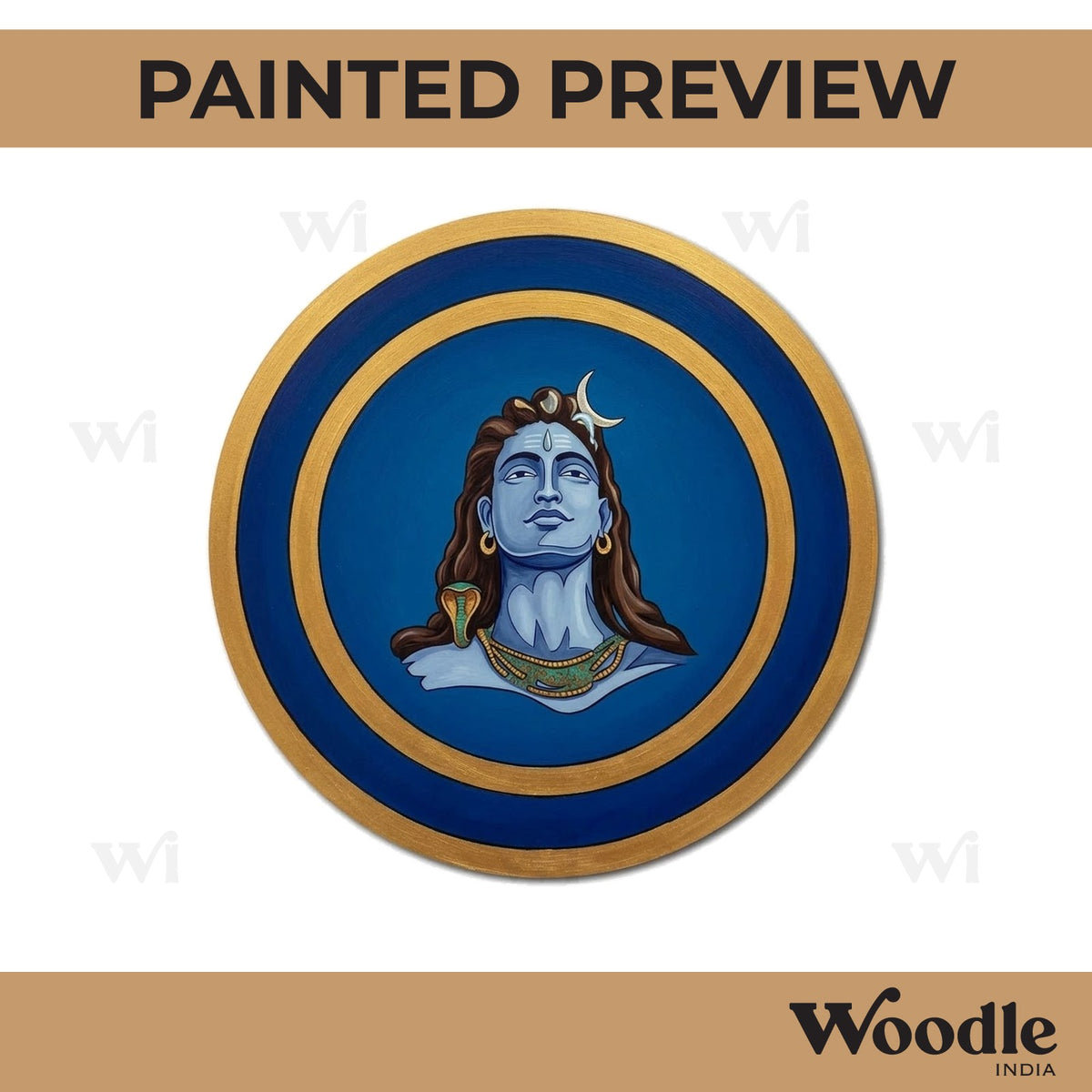 Shiv Ji Pre Marked Round MDF Design 1