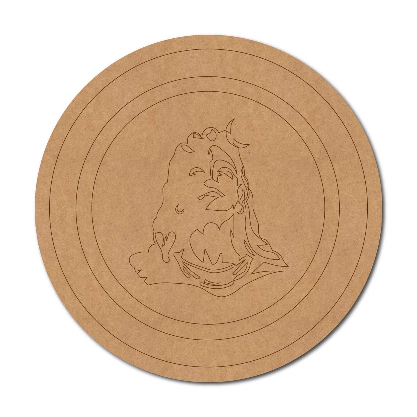 Shiv Ji Pre Marked Round MDF Design 1