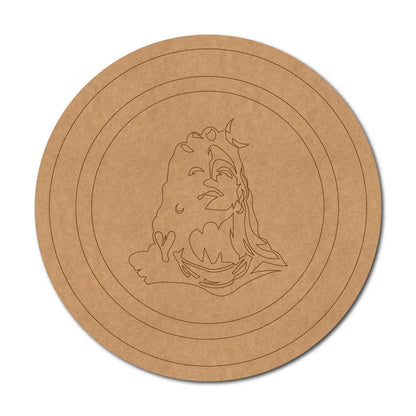 Shiv Ji Pre Marked Round MDF Design 1