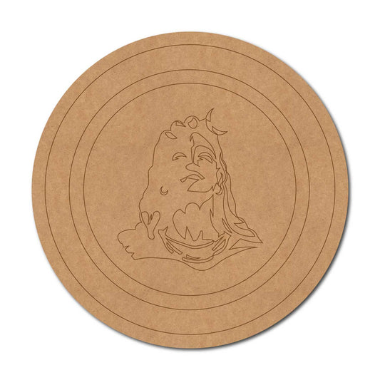 Shiv Ji Pre Marked Round MDF Design 1