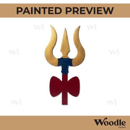 Shiv Ji Trishul Cutout MDF Design 1
