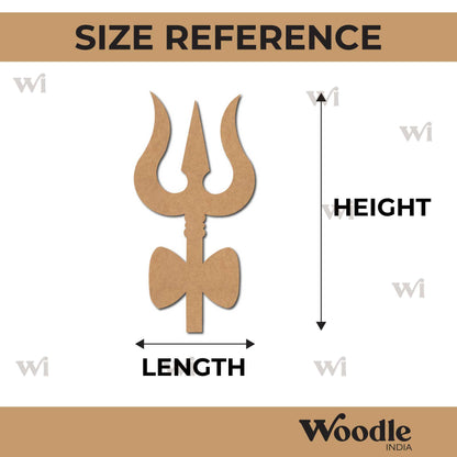 Shiv Ji Trishul Cutout MDF Design 1