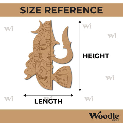 Shiv Ji Trishul Pre Marked Base MDF Design 1