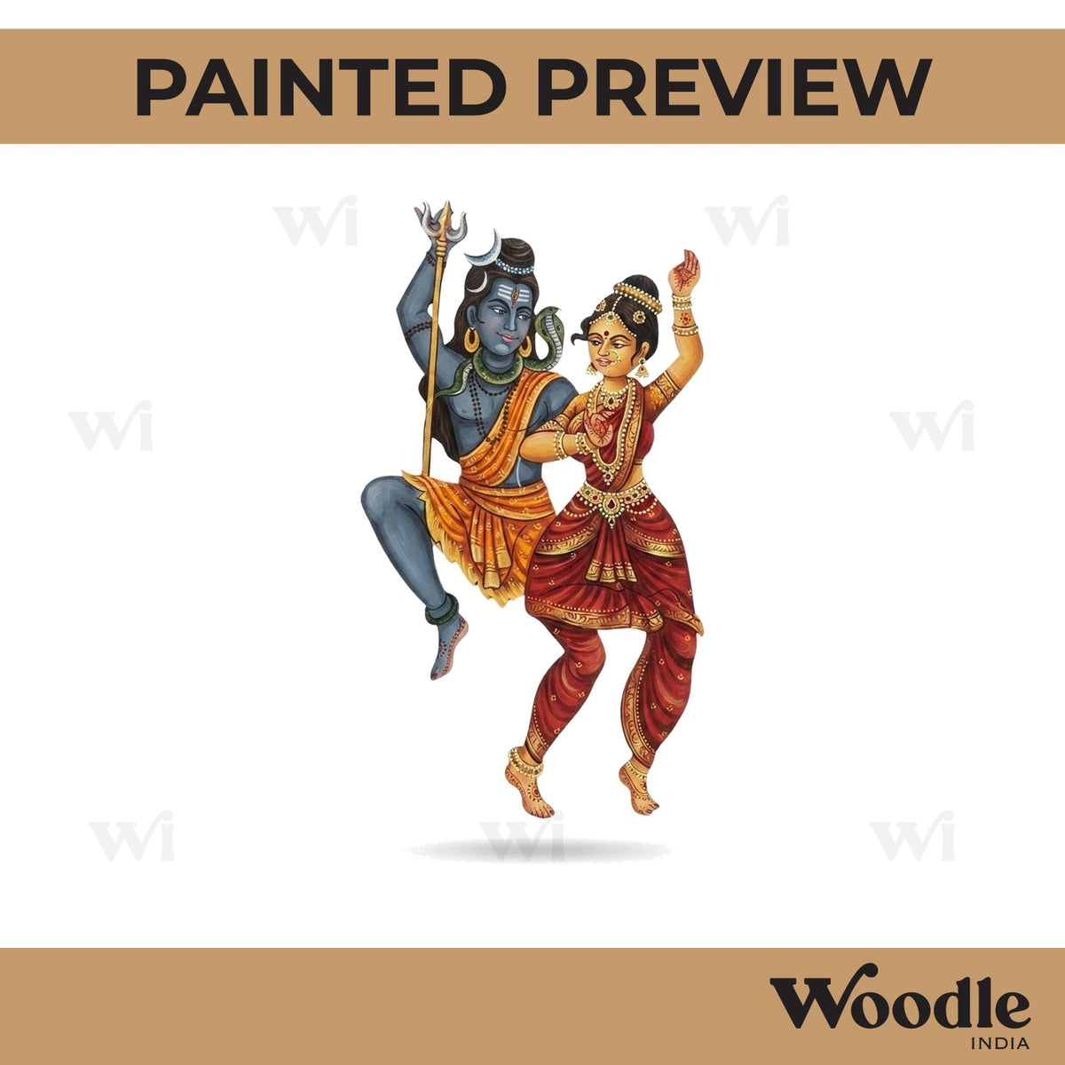 Shiv Ji With Parvati Ji Pre Marked MDF Design 2