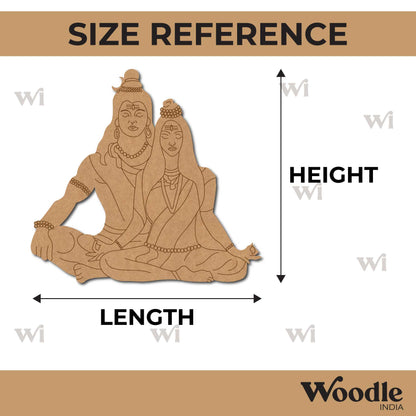 Shiv Ji With Parvati Ji Pre Marked MDF Design 3