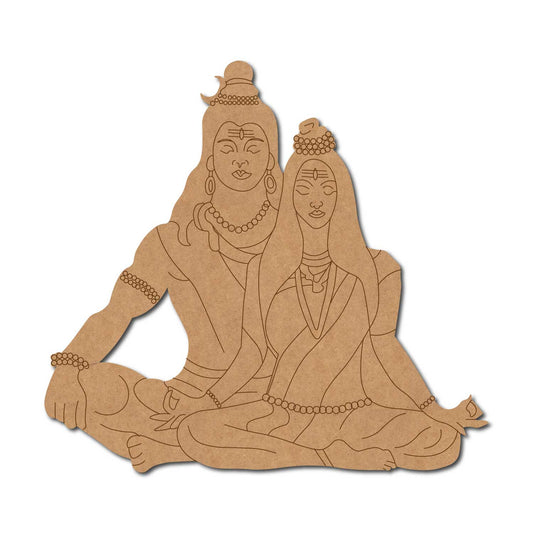Shiv Ji With Parvati Ji Pre Marked MDF Design 3