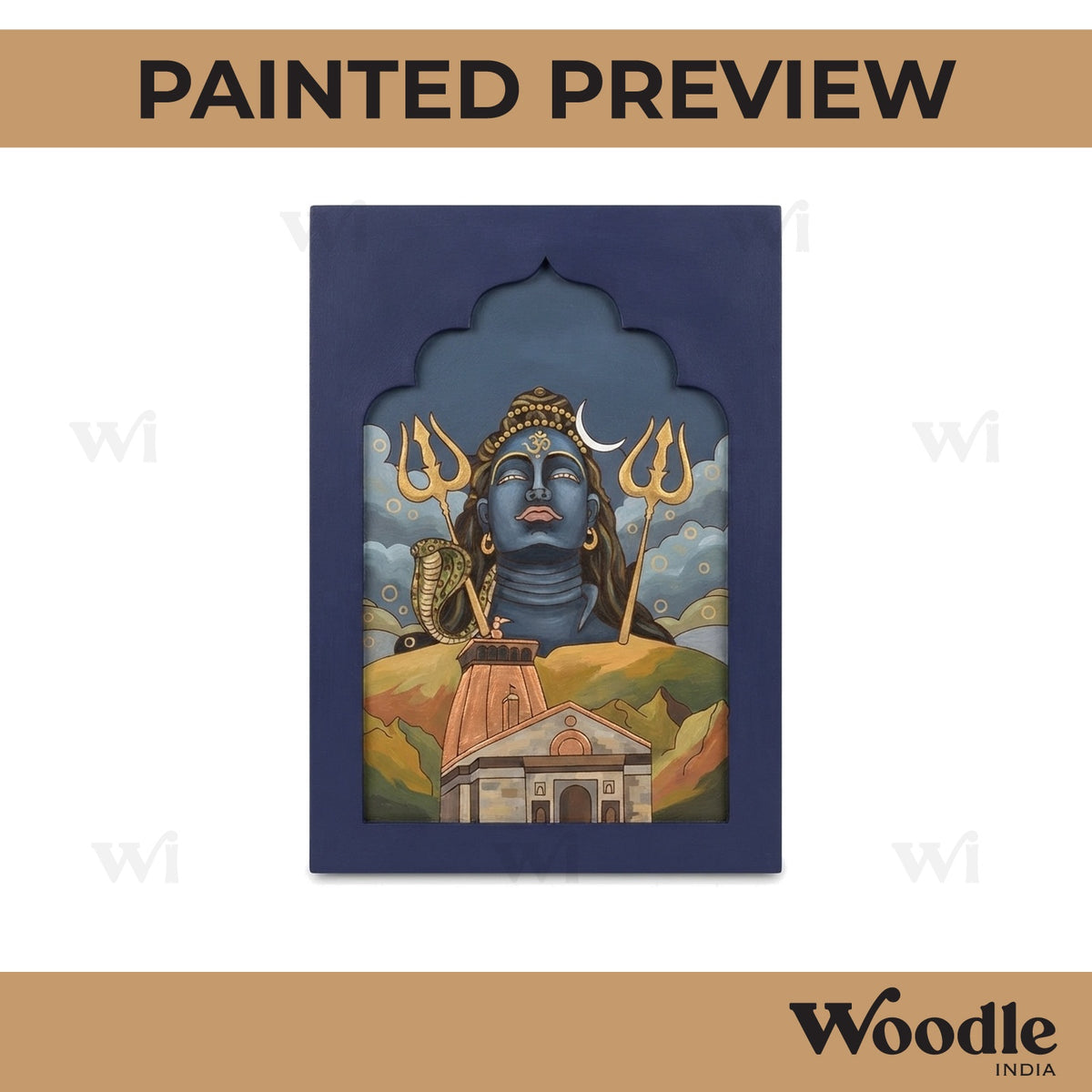 Shiv Ji Kedarnath Jharokha Pre Marked MDF Design 1