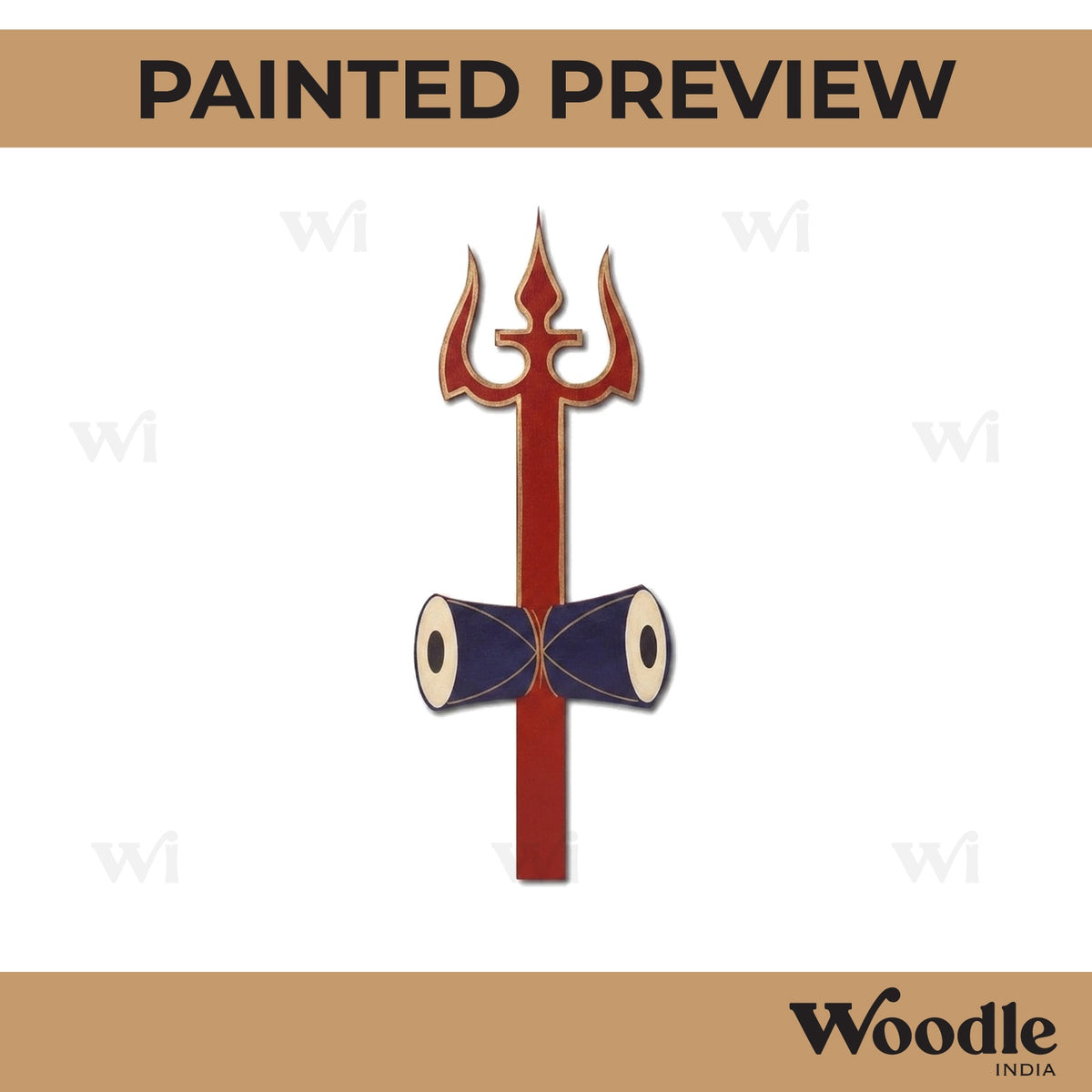 Shiva Trishul Pre Marked MDF Design 2