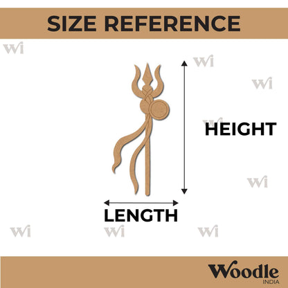 Shiva Trishul Pre Marked MDF Design 3