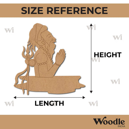 Shiva Trishul Sadhu Maha Kumbh Pre Marked MDF Design 1