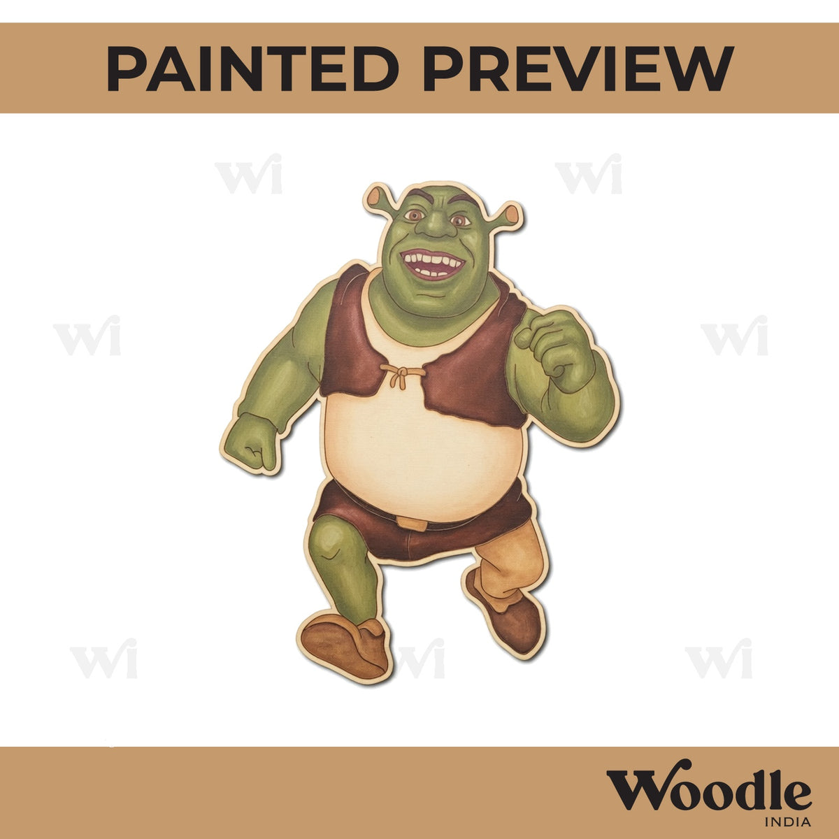 Shrek Cartoon Pre Marked MDF Design 2