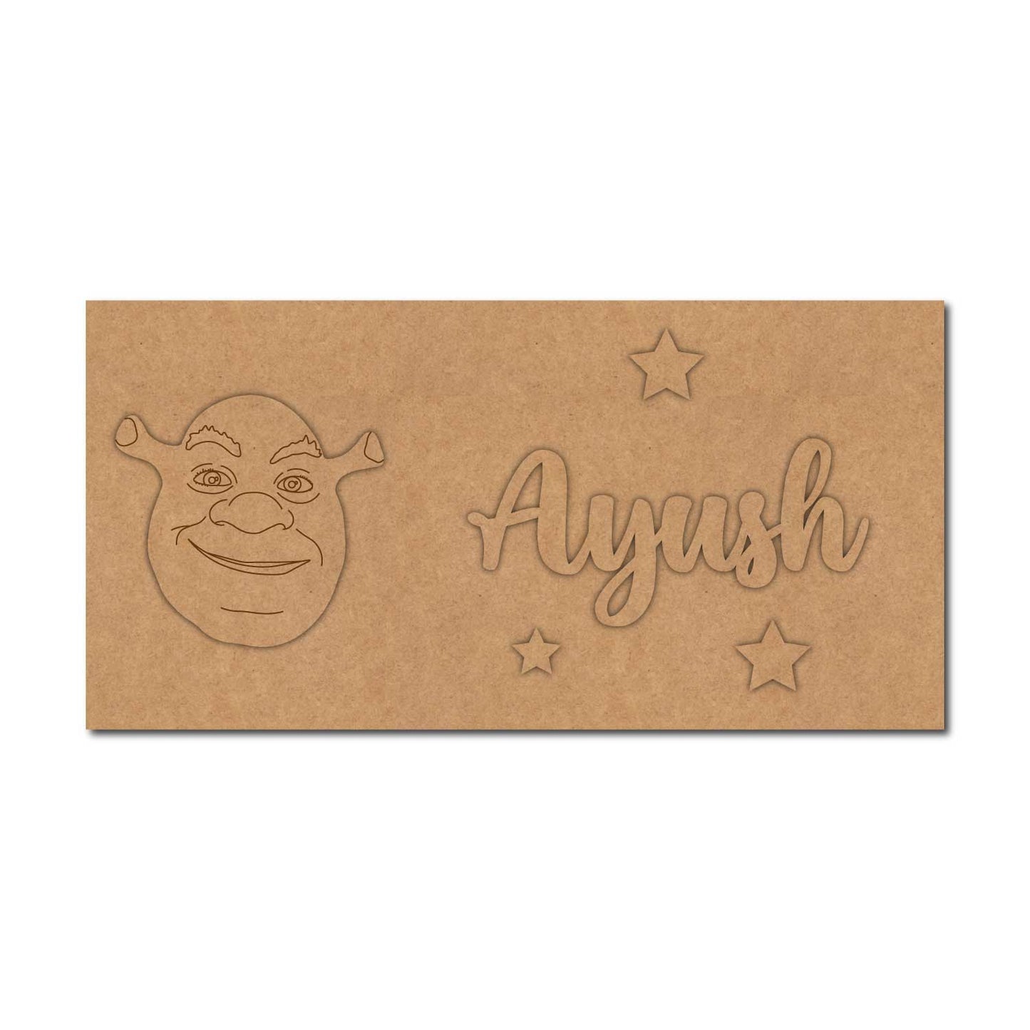 Shrek Kids Nameplate MDF Design 1