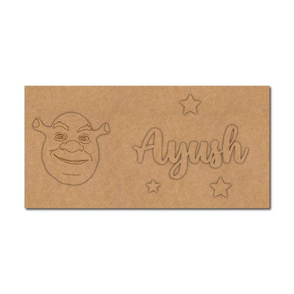 Shrek Kids Nameplate MDF Design 1