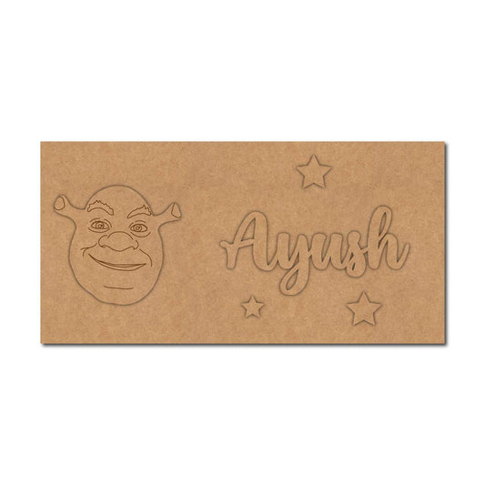 Shrek Kids Nameplate MDF Design 1