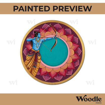 Shri Ram Mandala Pre Marked Round MDF Design 1