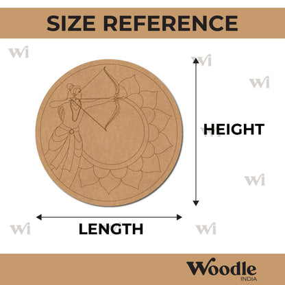 Shri Ram Mandala Pre Marked Round MDF Design 1