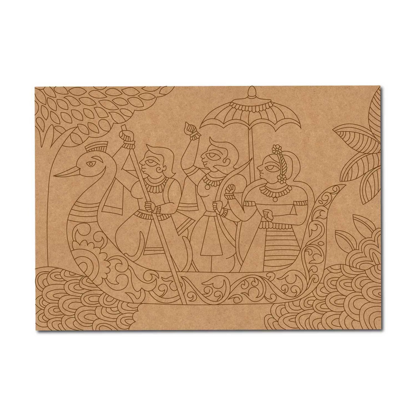 Shri Ram Phad Art Pre Marked Rectangle MDF Design 1