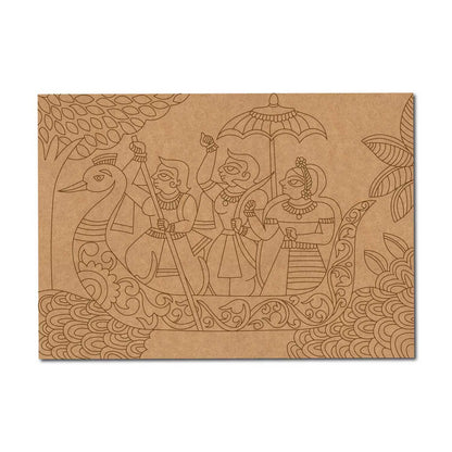 Shri Ram Phad Art Pre Marked Rectangle MDF Design 1