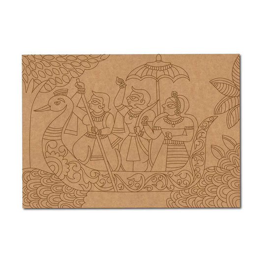 Shri Ram Phad Art Pre Marked Rectangle MDF Design 1