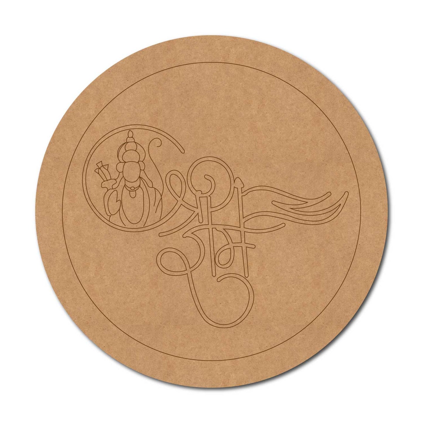 Shri Ram Pre Marked Round MDF Design 1