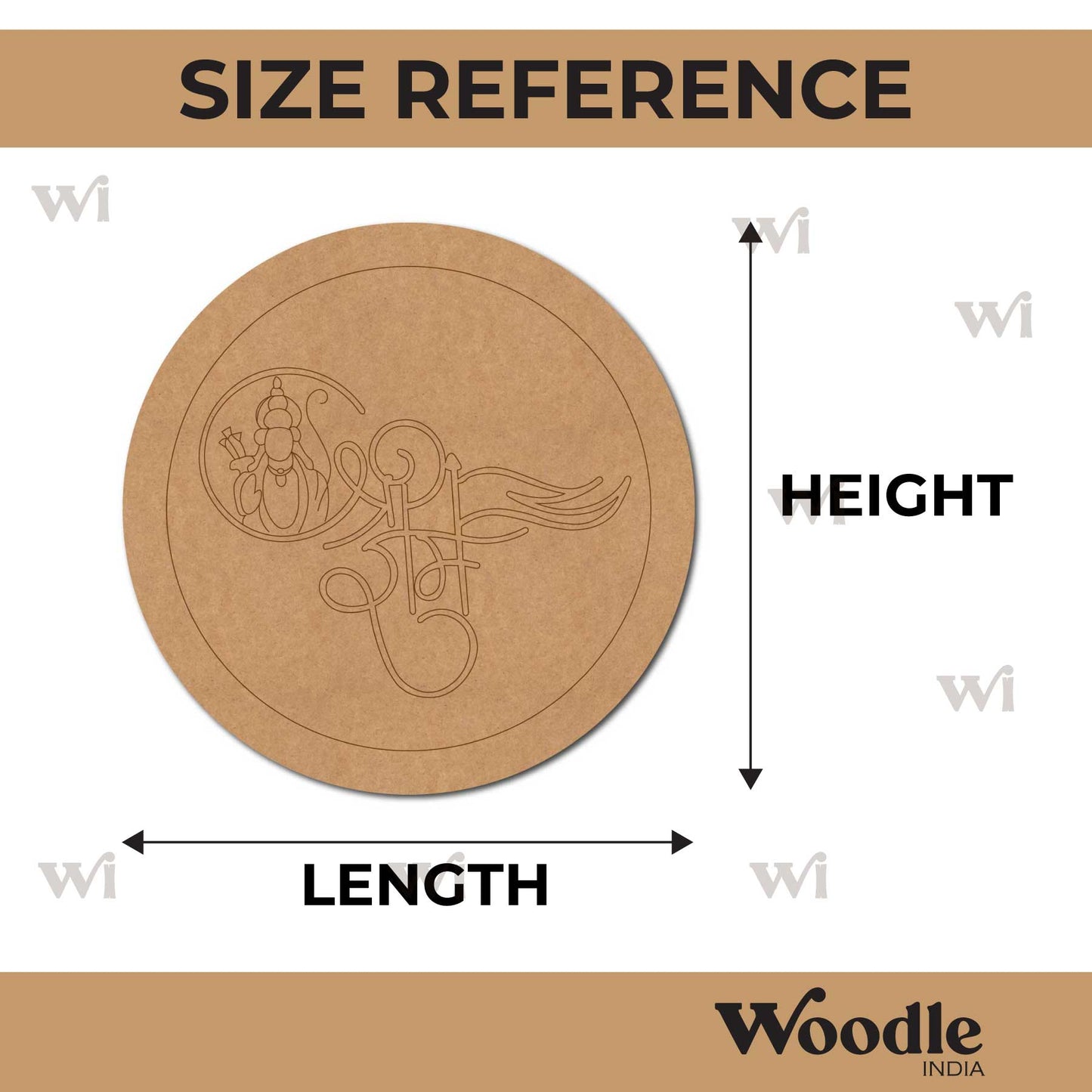 Shri Ram Pre Marked Round MDF Design 1