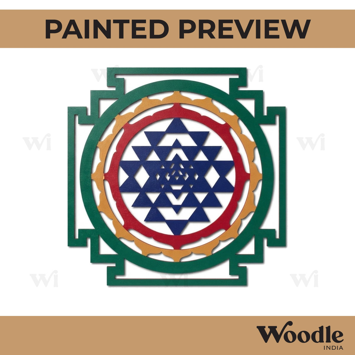 Shri Yantra Cutout MDF Design 1