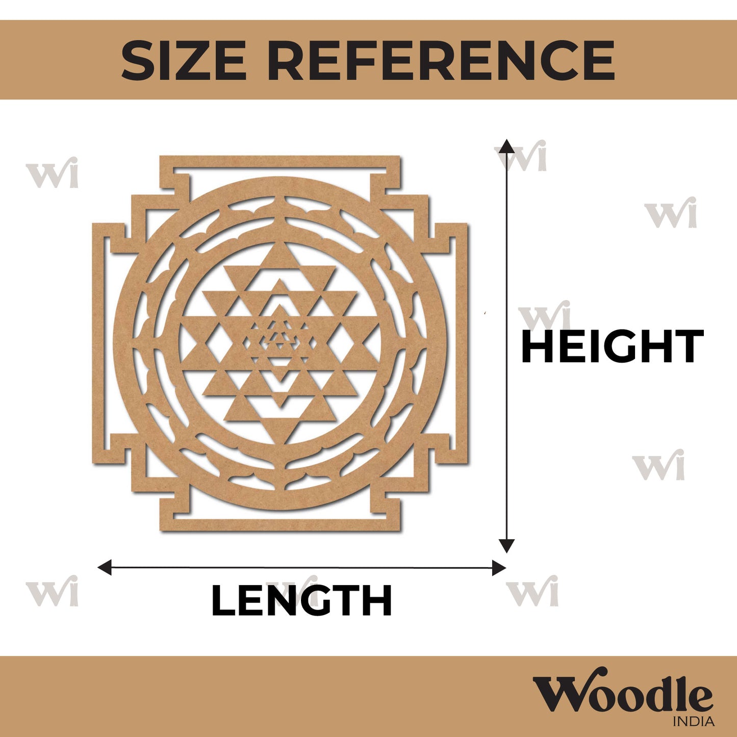 Shri Yantra Cutout MDF Design 1