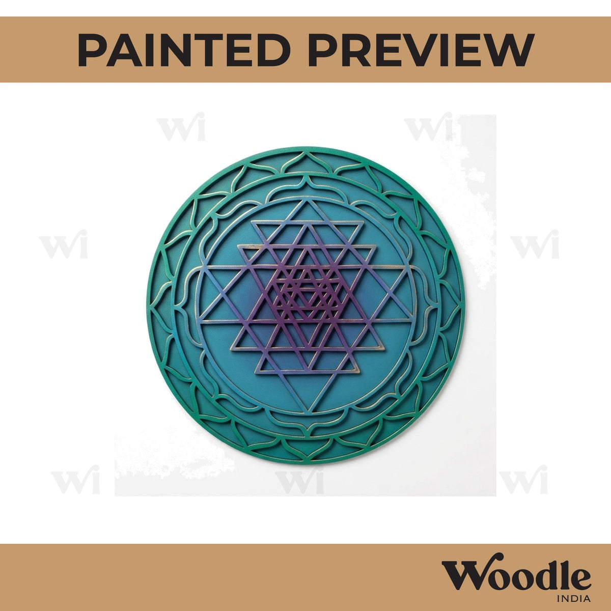 Shri Yantra Cutout MDF Design 2