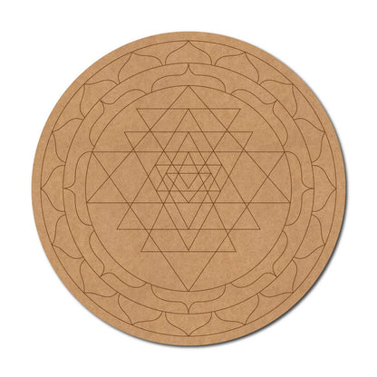 Shri Yantra Mandala Pre Marked Round MDF Design 1