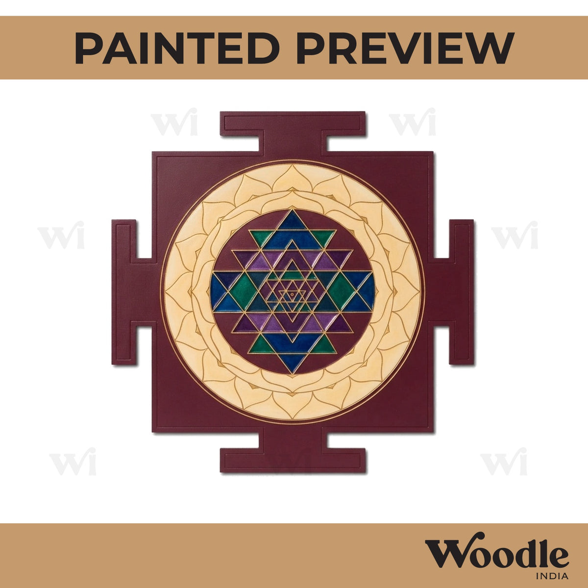 Shri Yantra Pre Marked MDF Design 1