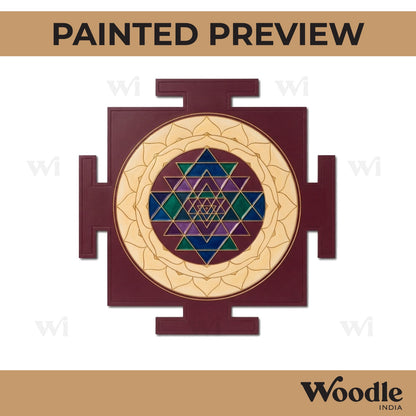Shri Yantra Pre Marked MDF Design 1