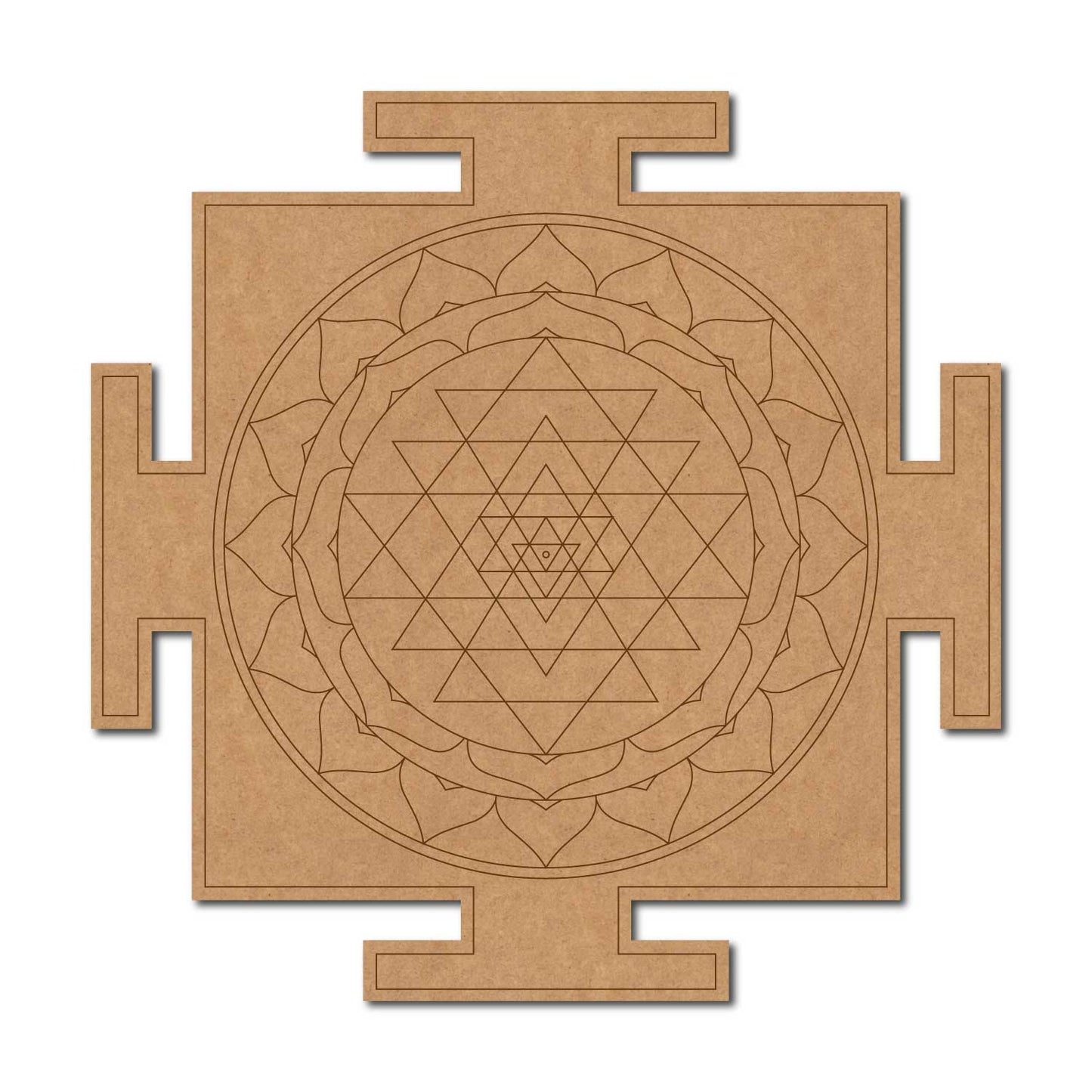 Shri Yantra Pre Marked MDF Design 1