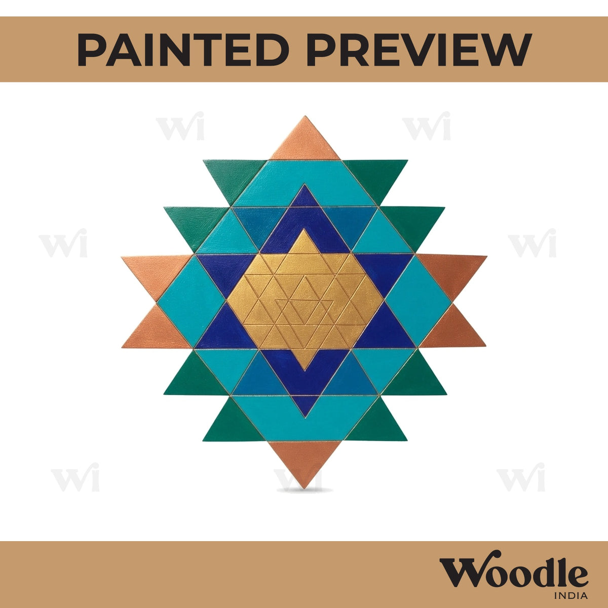 Shri Yantra Pre Marked MDF Design 2