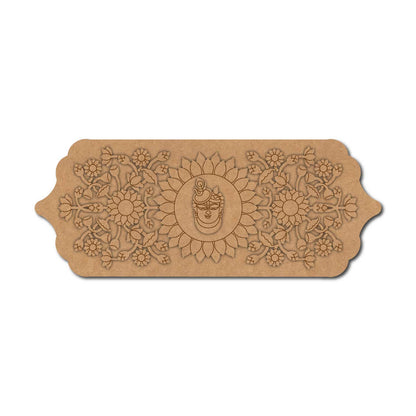 Shrinath Ji Madhubani Lotus Pre Marked Base MDF Design 1