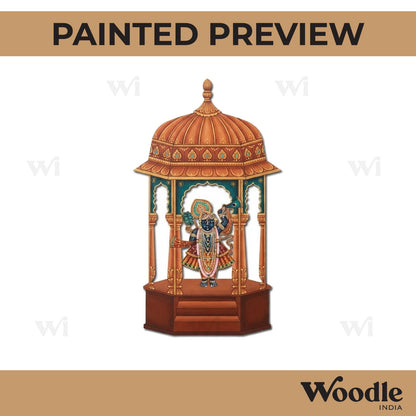Shrinath Ji Mughal Temple Pre Marked MDF Design 1