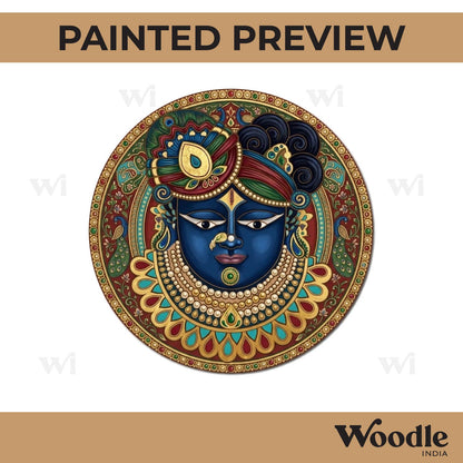 Shrinath Ji Pre Marked Round MDF Design 2
