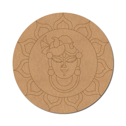 Shrinath Ji Pre Marked Round MDF Design 4