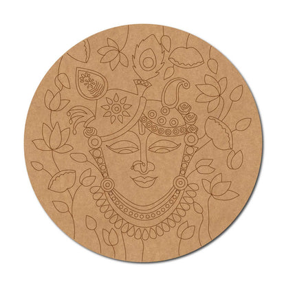 Shrinath Ji Pre Marked Round MDF Design 5